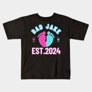 Dad Est 2024 Promoted to Daddy 2024 Pregnancy Announcement Kids T-Shirt